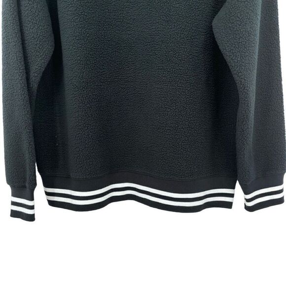 PacSun Sherpa Crew Neck Sweatshirt Black Small NWT - Picture 7 of 11